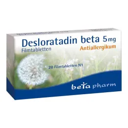 Desloratadiin beeta 5 mg õhukese polümeerikattega tabletid, 20 tk