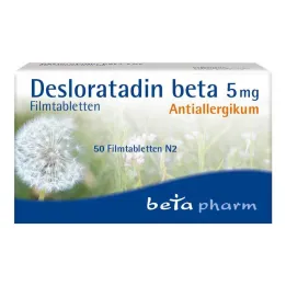 Desloratadiin beeta 5 mg õhukese polümeerikattega tabletid, 50 tk