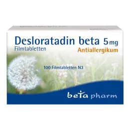 Desloratadiin beeta 5 mg õhukese polümeerikattega tabletid, 100 tk