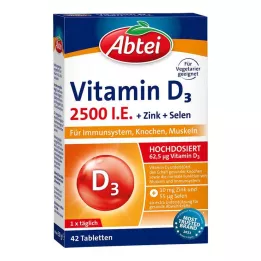 ABTEI Vitamiin D3 2500 IU tabletid + tsink + seleen, 42 tk