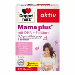 DOPPELHERZ Mama plus koos DHA+ foolhappekapslitega, 120 tk