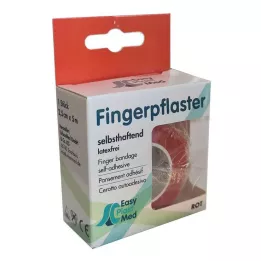 UM EASYPLAST Isekleepuv sõrmeplaaster 2,5 cm x 5 m punane, 1 tk