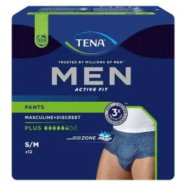 TENA® MEN ACTIVE FIT Plus Püksid sinised S/M inkontinentsi jaoks, 12 tk