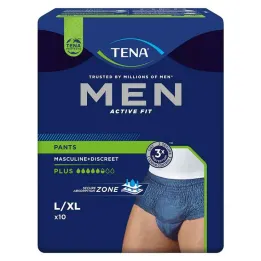 TENA® MEN ACTIVE FIT Plus Püksid sinised L/XL pidamatuse jaoks, 10 tk