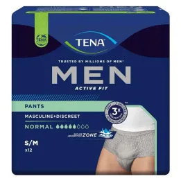 TENA® MEN ACTIVE FIT Püksid Tavalised hallid S/M inkontinentsi jaoks, 12 tükki