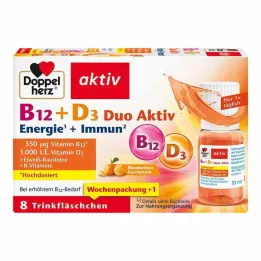 Doppelherz B12 + D3 Duo Active joogiampullid, 8 tk