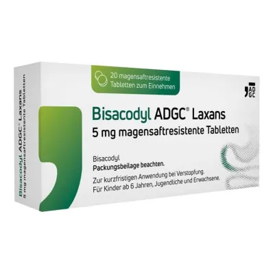 Bisacodyl ADGC® Laxans 5 mg gastroresistentsed tabletid, 20 tk Bisacodyl ADGC® Laxans 5 mg gastroresistentsed tabletid, 20 tk