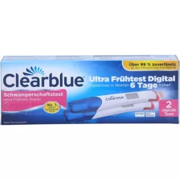 CLEARBLUE Rasedus Ultra varajase testi digitaalne, 2 tk