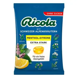 Ricola ilma suhkrukotita mentooli sidruni eriti kange, 75 g