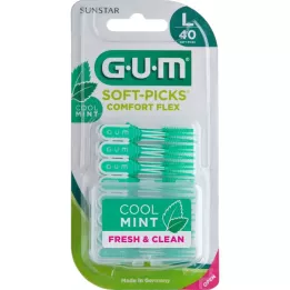 GUM Pehmed kirkad Comfort Flex mint suur, 40 tk