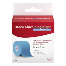 Draco kinesioloogiline teip 5 cmx5 m türkiissinine, 1 tk