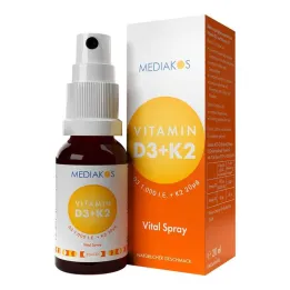 Vitamiin D3 + K2 1000 RÜ 20 µg Mediakos Vital Spray, 20 ml