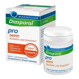 Magnesium Diasporal pro D3 + K2 Depot Muscle + Bone tabletid, 30 tk