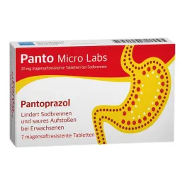 Panto Micro Labs 20 mg enterokattega tabletid kõrvetiste vastu, 7 tk