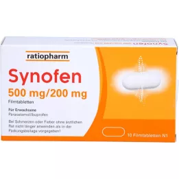 SYNOFEN 500 mg/200 mg õhukese polümeerikattega tabletid, 10 tk