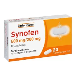 Synofen - ibuprofeeni ja paratsetamooliga, 20 tk