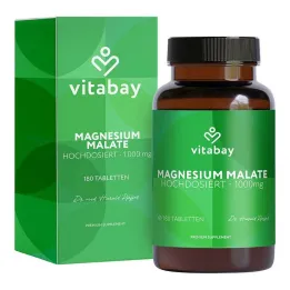 Magnesium Malate 1000 mg vegan suures annuses tabletid, 180 tk