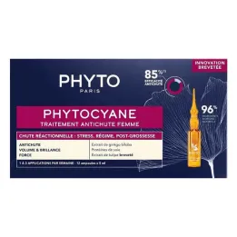 Phytocyane hooldus reaktiivse juuste väljalangemise korral naistele, 12 x 5 ml