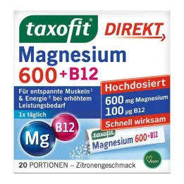 Taxofit Magnesium 600 + B12 Direct Graanulid, 20 tk