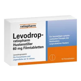 Levodrop-ratiopharm köha supressant 60 mg õhukese polümeerikattega tabletid, 10 tk