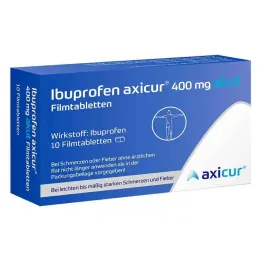 Ibuprofen axicur® 400 mg ägeda õhukese polümeerikattega tabletid, 10 tk