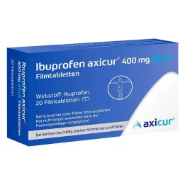 Ibuprofen axicur® 400 mg ägeda õhukese polümeerikattega tabletid, 20 tk
