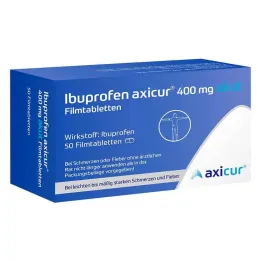 Ibuprofen axicur® 400 mg ägeda õhukese polümeerikattega tabletid, 50 tk