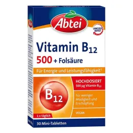 Abbey Vitamiin B12 500 + foolhappe tabletid (30 tk)