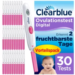 CLEARBLUE Digitaalne ovulatsiooni test, 30 tk