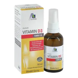 D3-vitamiin 1000 RÜ otsesprei, 50 ml