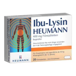 Ibu-lüsiin Heumann 400 mg õhukese polümeerikattega tabletid, 20 tabletti