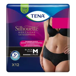 Tena Silhouette Plus M mustad pidamatuspüksid, 12 tk