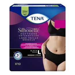 Tena Silhouette Plus L mustad pidamatuspüksid, 10 tk