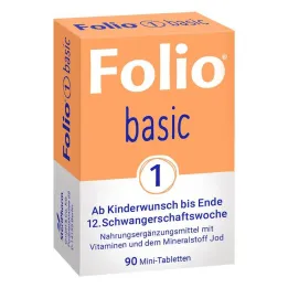 Folio 1 basic õhukese polümeerikattega tabletid, 90 tk