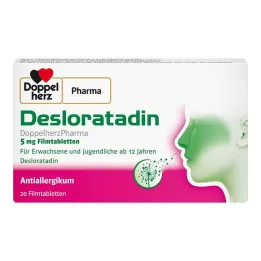 Desloratadine Doppelherzpharma 5 mg õhukese polümeerikattega tabletid, 20 tk