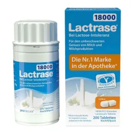 Lactrase 18 000 FCC tabletti jagatav täitepakk, 200 tk