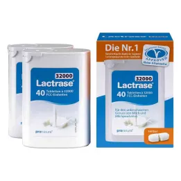 Lactrase 32 000 Fcc tabletid jagatavad jaoturis (2x40 tk)