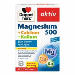 Doppelherz Magnesium 500 + Kaltsium + Kaalium tabletid, 100 tk