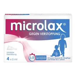 Microlax rektaalse lahusega klistiirid lühikese toru kaelaga, 4 tk