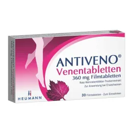 ANTIVENO Venoossed tabletid 360 mg õhukese polümeerikattega tabletid, 30 tk