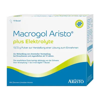 Macrogol Aristo plus elektrolüüdid 13,72 g Ple, 10 tk Macrogol Aristo plus elektrolüüdid 13,72 g Ple, 10 tk