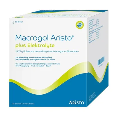 Macrogol Aristo plus elektrolüüdid 13,72 g Ple, 50 tk Macrogol Aristo plus elektrolüüdid 13,72 g Ple, 50 tk