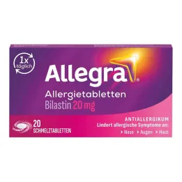 Allegra allergia tabletid 20 mg sulavad tabletid, 20 tk