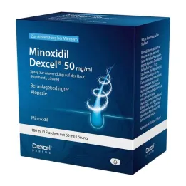 Minoxidil Dexcel 50 mg/ml pihusti peanahale, 3x60 ml