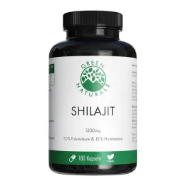 Green Naturals Shilajit 1300 mg suurtes annustes vegan kapslid, 180 tk