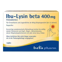 Ibu-Lysine beta 400 mg õhukese polümeerikattega tabletid, 10 tk