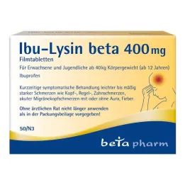 Ibu-Lysine beta 400 mg õhukese polümeerikattega tabletid, 50 tk