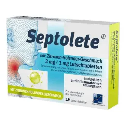 Septolete sidruni-leedrimarja maitsega 3 mg/1 mg pastillid, 16 tk