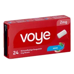 Voye Mint 2 mg toimeainega närimiskumm nikotiiniga (24 tükki)
