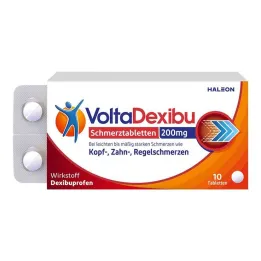 VoltaDexibu valuvaigistid 200 mg õhukese polümeerikattega tabletid, 10 tk